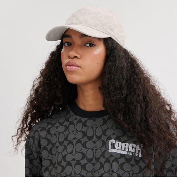 COACH Signature Jacquard Baseball Hat - Picture 2 of 8